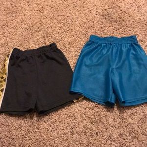 Two pairs of 3t boys basketball shorts . Like new